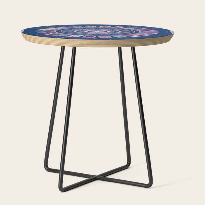 Major Arcana & Wheel of the Zodiac | Pastel Goth Side Table Gallery Image 2