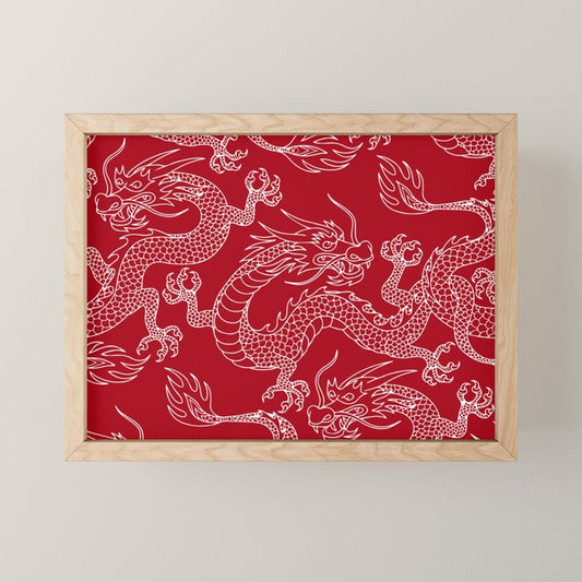 Lunar Year White Dragon Mini Art Print Gallery Image 1