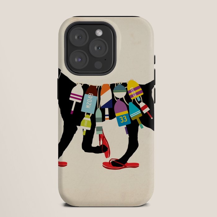 Black dog lab labrador buoy nautical beach ocean sandals flip flop art iPhone Case Gallery Image 11