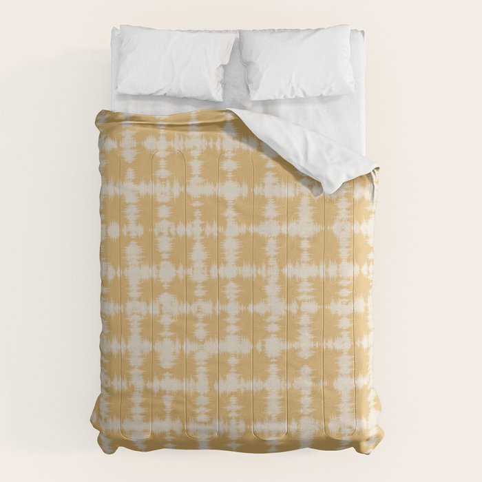Tie dye checked in yellow Comforter Gallery Image 6