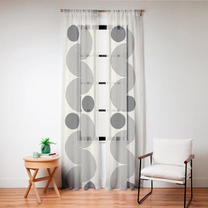 Abstraction_LINE_BLACK_DOT_VISUAL_ART_Minimlism_001A Window Curtain Gallery Image 20