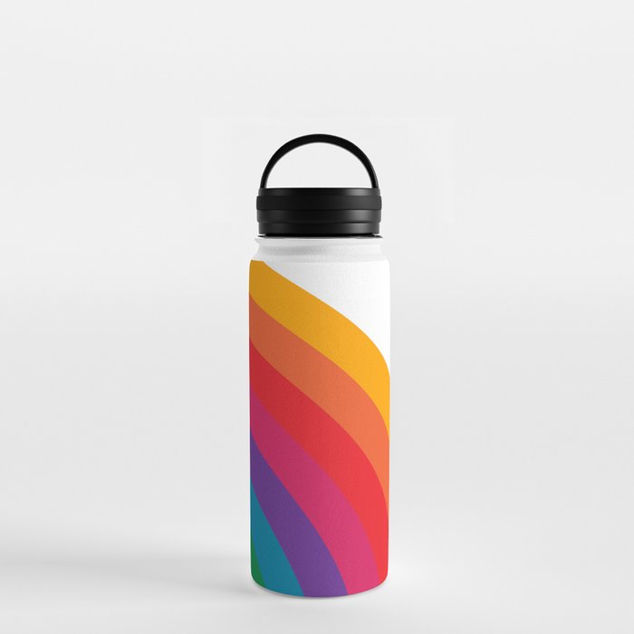 Retro Bright Rainbow - Right Side Water Bottle Gallery Image 3