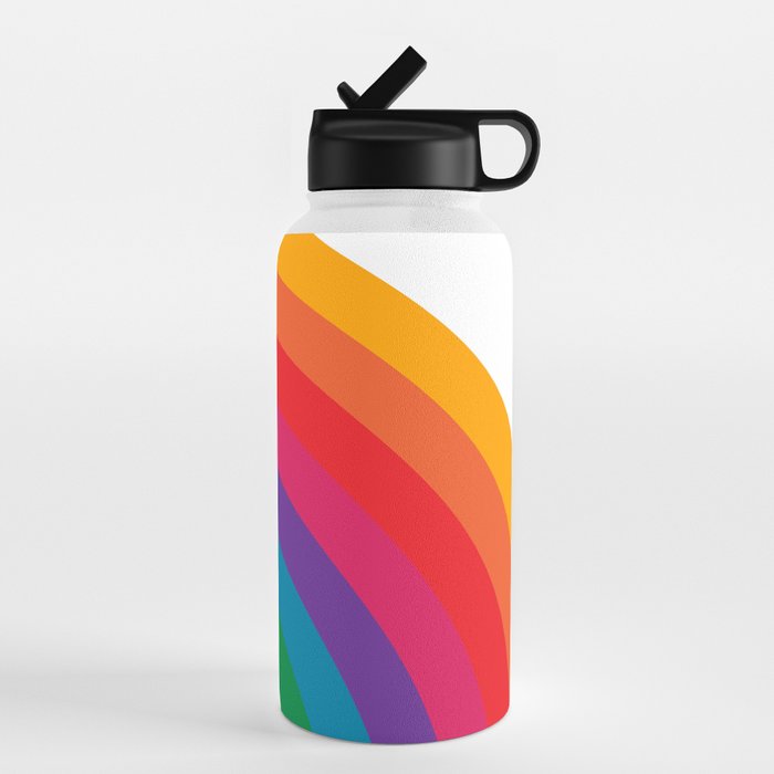 Retro Bright Rainbow - Right Side Water Bottle Gallery Image 4
