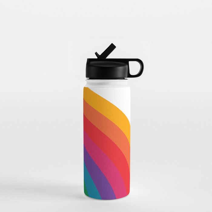 Retro Bright Rainbow - Right Side Water Bottle Gallery Image 1