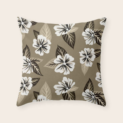 Mountain Wild Flowers - Sepia Throw Pillow Gallery Image 4