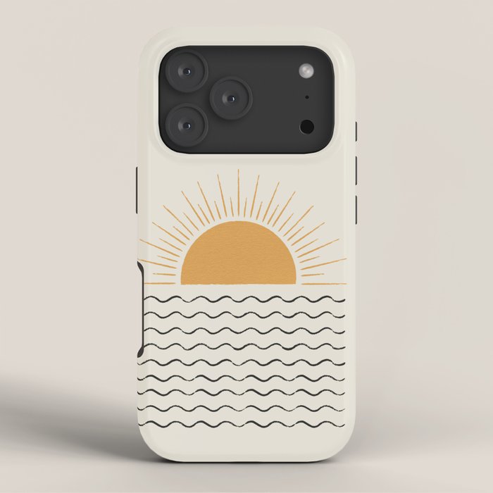 Sunrise Ocean - Mid Century Modern Style iPhone Case Gallery Image 3