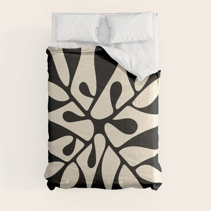 Matisse Inspired Abstract Cut Outs black Comforter Gallery Image 8