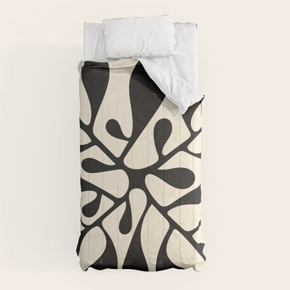 Matisse Inspired Abstract Cut Outs black Comforter Gallery Image 10