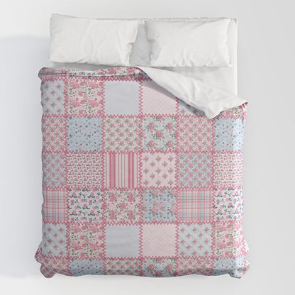 Pretty Pastel Patchwork Duvet Cover Gallery Image 7