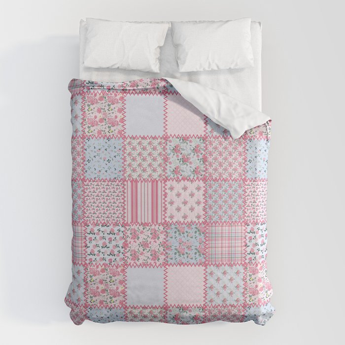 Pretty Pastel Patchwork Duvet Cover Gallery Image 1