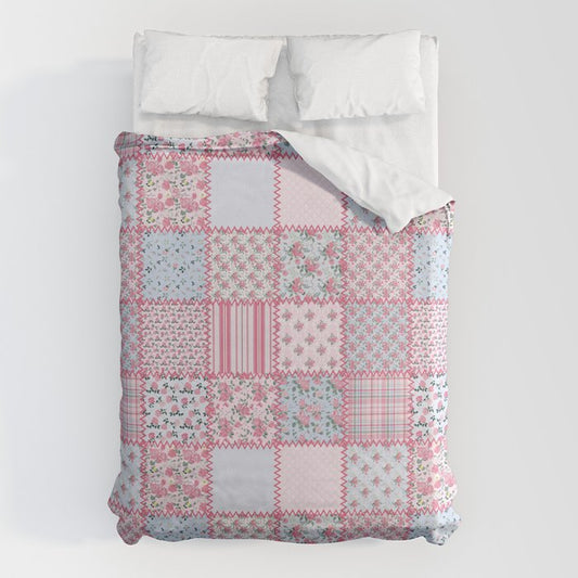 Pretty Pastel Patchwork Duvet Cover Gallery Image 1