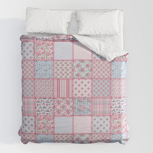 Pretty Pastel Patchwork Duvet Cover Gallery Image 2