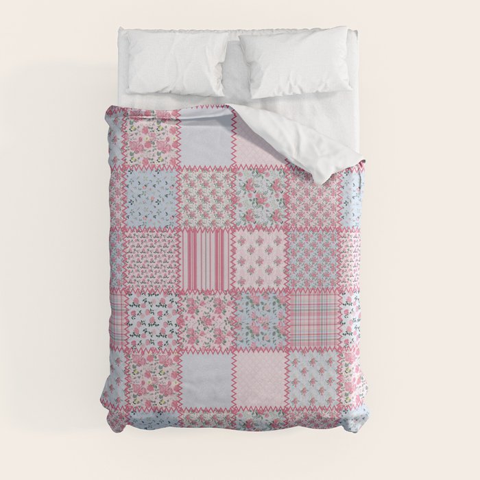 Pretty Pastel Patchwork Duvet Cover Gallery Image 3