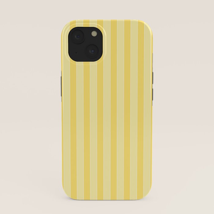 Contemporary Cottage Stripes Vertical Pattern in Yellow and White iPhone Case Gallery Image 37