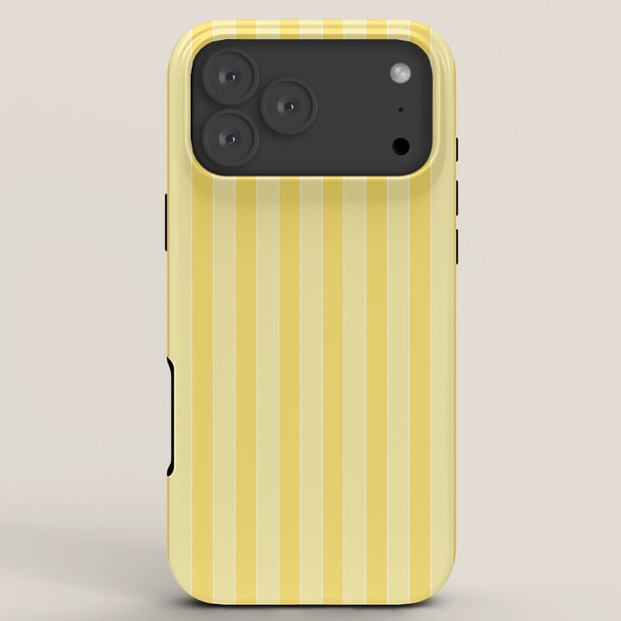 Contemporary Cottage Stripes Vertical Pattern in Yellow and White iPhone Case Gallery Image 8