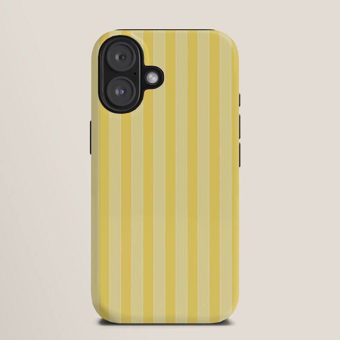Contemporary Cottage Stripes Vertical Pattern in Yellow and White iPhone Case Gallery Image 9