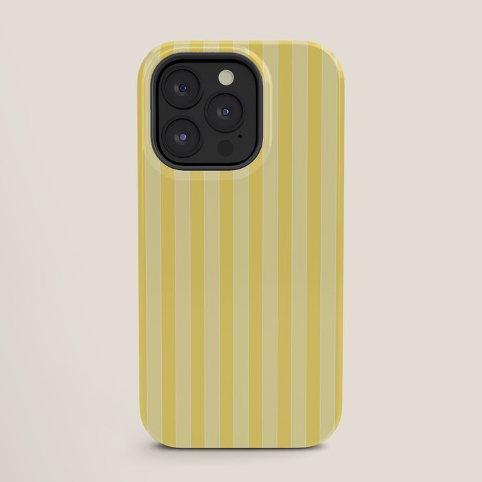 Contemporary Cottage Stripes Vertical Pattern in Yellow and White iPhone Case Gallery Image 27