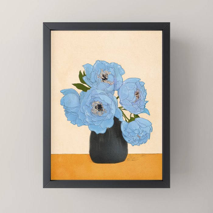 Bouquet Gift Blue Mini Art Print Gallery Image 3
