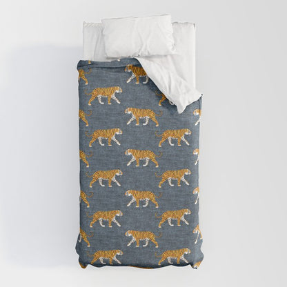 walking tigers - blue Duvet Cover Gallery Image 5