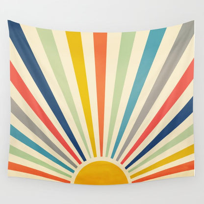 Sun Retro Art III Wall Tapestry Gallery Image 3
