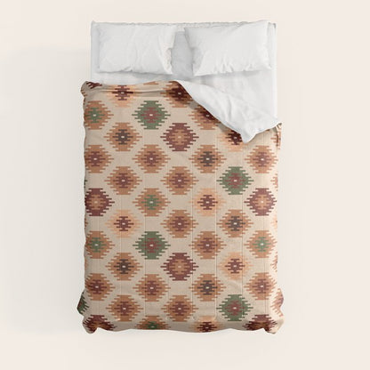 Southwest native Aztec diamonds kilim Comforter Gallery Image 8