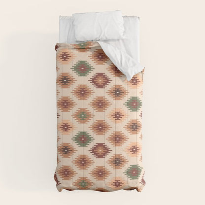 Southwest native Aztec diamonds kilim Comforter Gallery Image 5