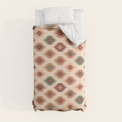 Southwest native Aztec diamonds kilim Comforter Gallery Image 9