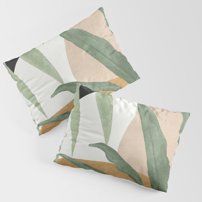 Abstract Art Tropical Leaves 4 Pillow Sham Gallery Image 3