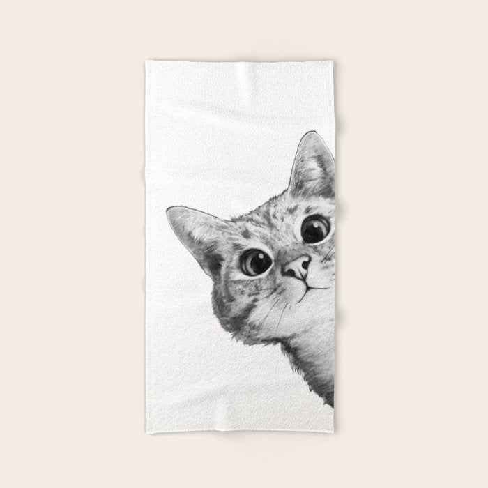 sneaky cat Bath Towel Gallery Image 2