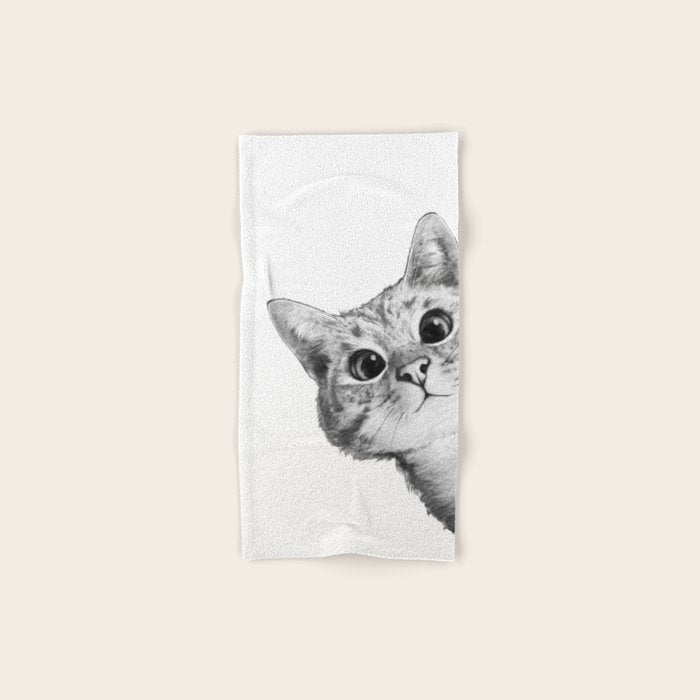 sneaky cat Bath Towel Gallery Image 1