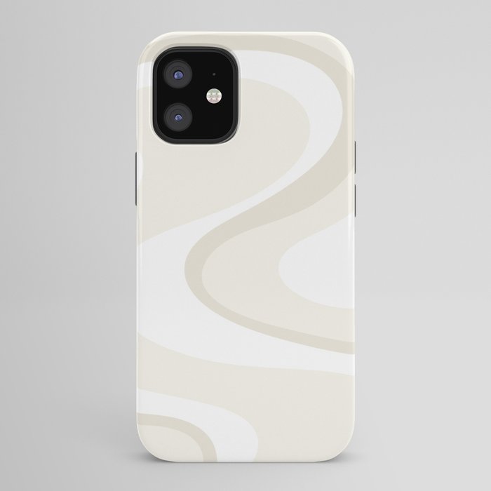 Cream Dream Light Liquid Swirl Abstract in Beige and White iPhone Case Gallery Image 42