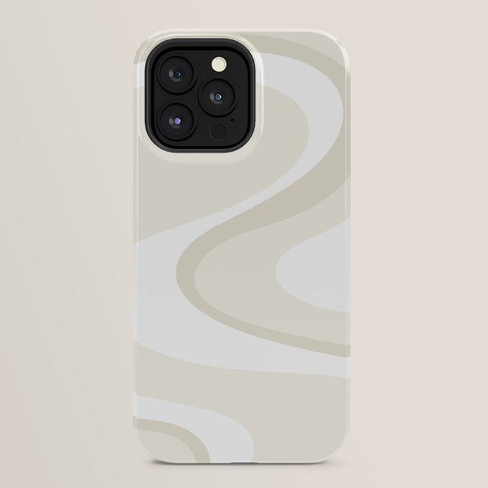 Cream Dream Light Liquid Swirl Abstract in Beige and White iPhone Case Gallery Image 32