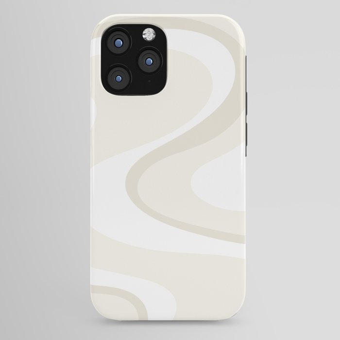 Cream Dream Light Liquid Swirl Abstract in Beige and White iPhone Case Gallery Image 44