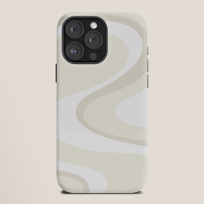 Cream Dream Light Liquid Swirl Abstract in Beige and White iPhone Case Gallery Image 12