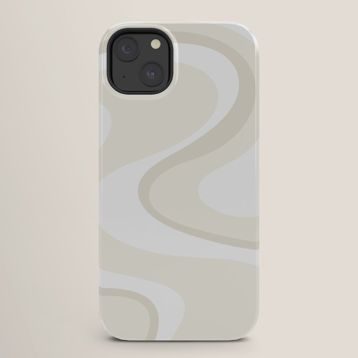Cream Dream Light Liquid Swirl Abstract in Beige and White iPhone Case Gallery Image 26