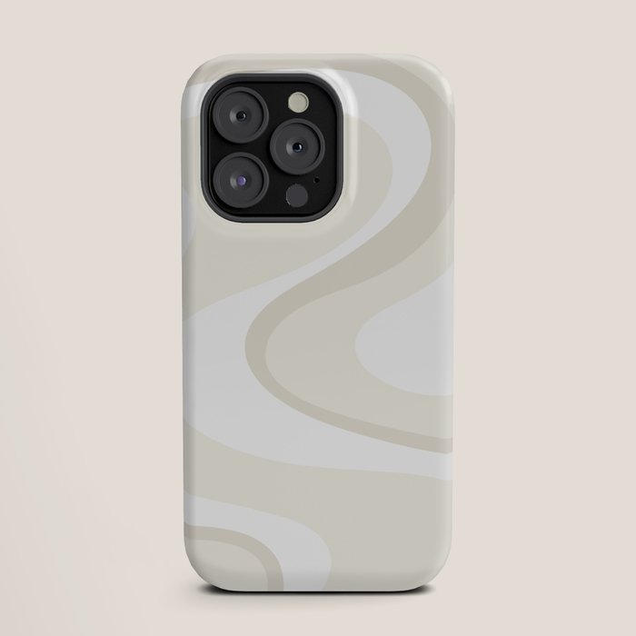 Cream Dream Light Liquid Swirl Abstract in Beige and White iPhone Case Gallery Image 19