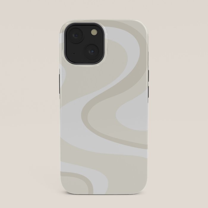 Cream Dream Light Liquid Swirl Abstract in Beige and White iPhone Case Gallery Image 33