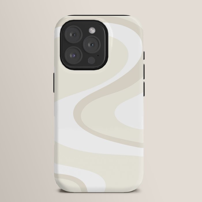 Cream Dream Light Liquid Swirl Abstract in Beige and White iPhone Case Gallery Image 15