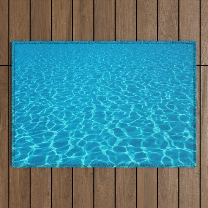 Swimming pool water sun reflection. Ripple Water. Outdoor Rug Gallery Image 1