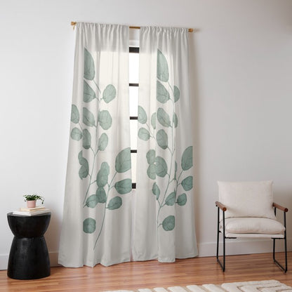 Watercolor Eucalyptus Window Curtain Gallery Image 10