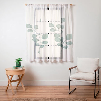 Watercolor Eucalyptus Window Curtain Gallery Image 23