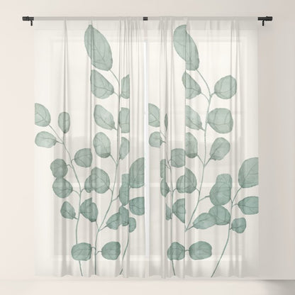 Watercolor Eucalyptus Window Curtain Gallery Image 17