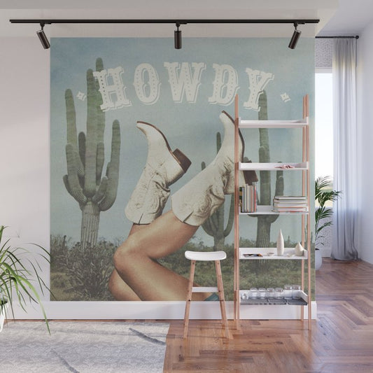 These Boots - Howdy Cactus Wall Mural Gallery Image 1