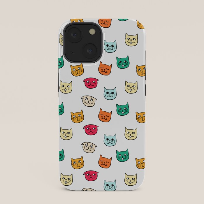 Cat heads in colors iPhone Case Gallery Image 33
