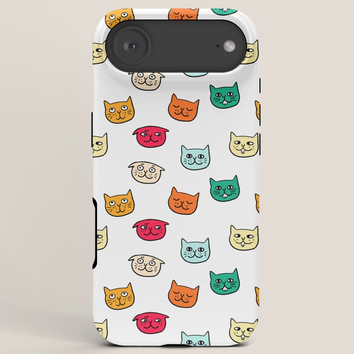 Cat heads in colors iPhone Case Gallery Image 6