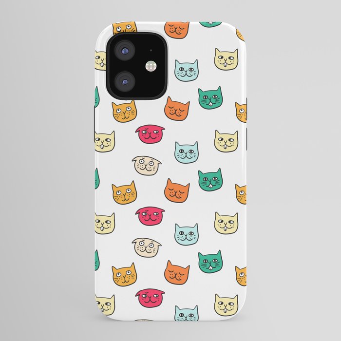 Cat heads in colors iPhone Case Gallery Image 41