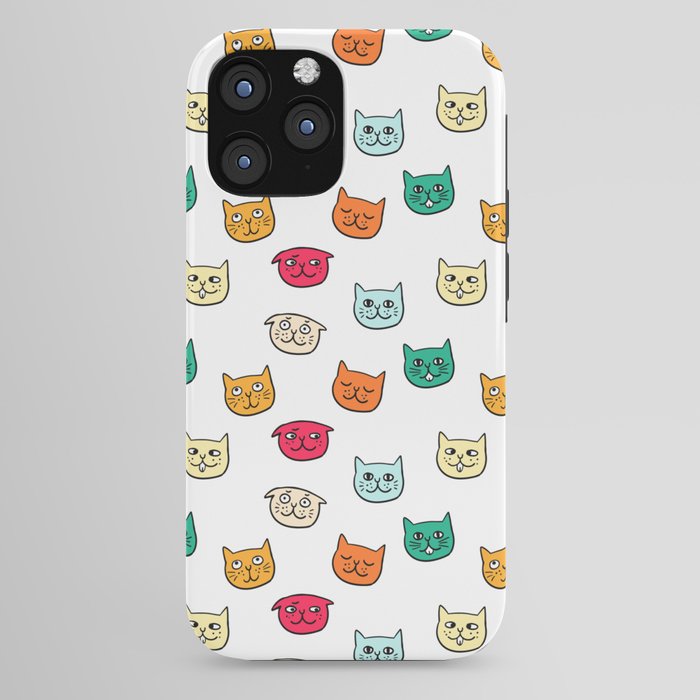 Cat heads in colors iPhone Case Gallery Image 44