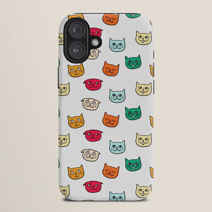 Cat heads in colors iPhone Case Gallery Image 10