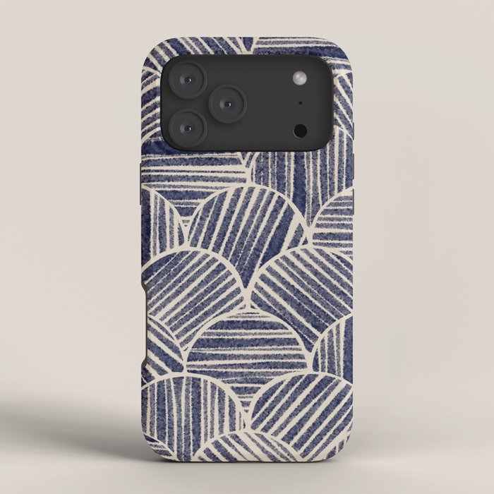 Navy Blue Striped Pattern #2 iPhone Case Gallery Image 4