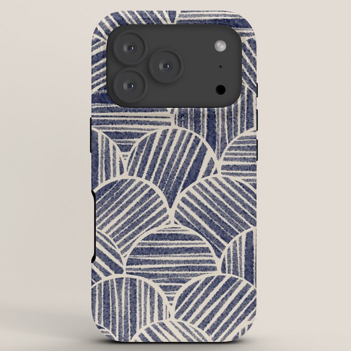 Navy Blue Striped Pattern #2 iPhone Case Gallery Image 7